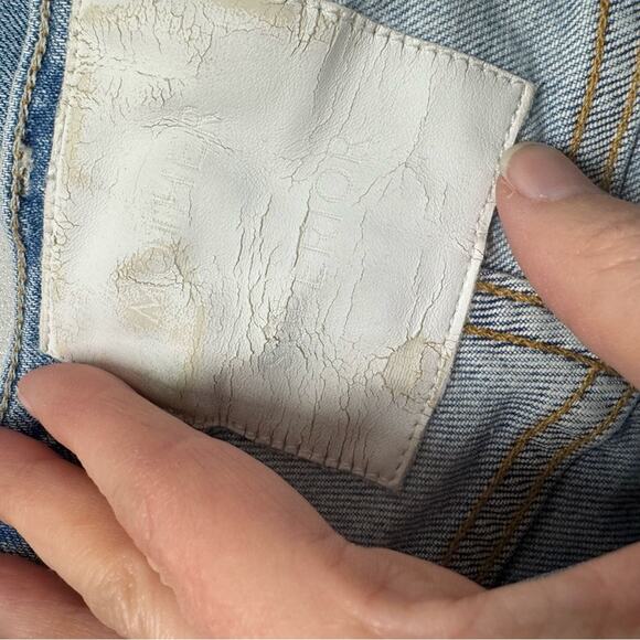 Mother Tomcat High Rise Blue Jeans Womens 24 Straight Leg Cropped Light Wash - Picture 11 of 13